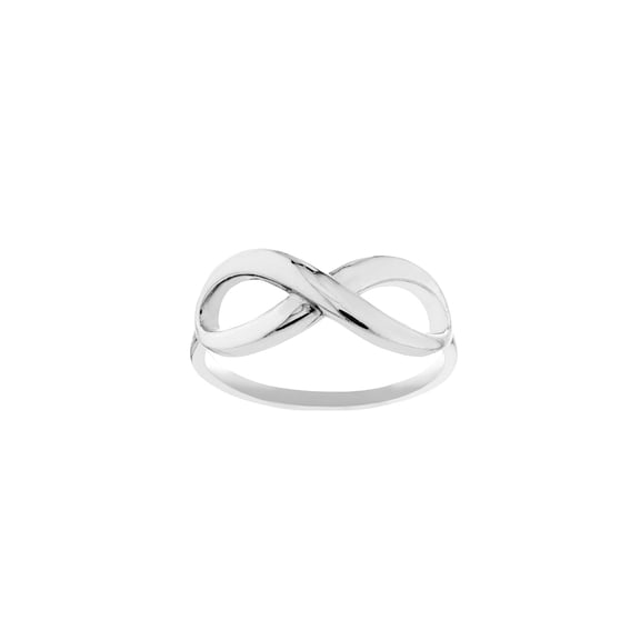 925 Sterling Silver Rhodium Plated Infinity Ring Size 7 Ring for Women - 1.7 Grams