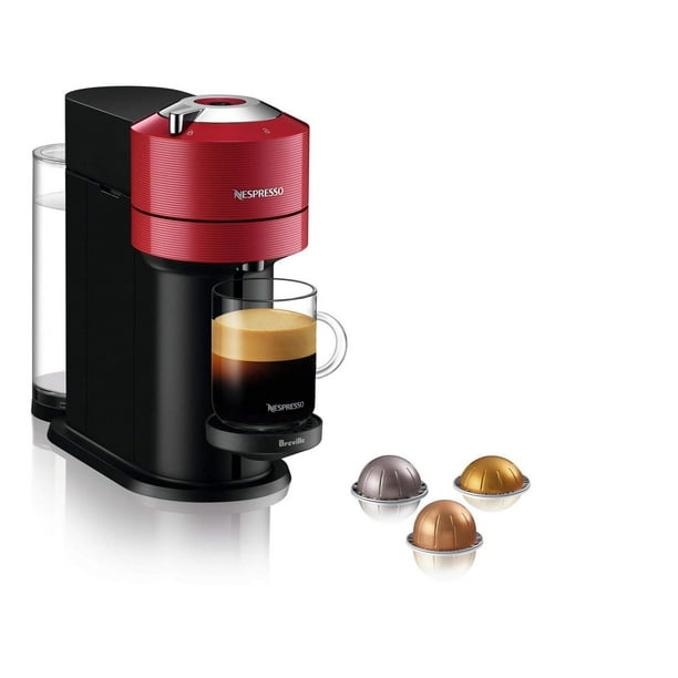 Máquina de café y espresso Nespresso Vertuo Next de Breville, rojo cereza, 1,1 litros