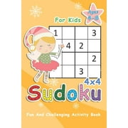 NOVEDOG PUZZLES Sudoku Books for Kids Sudoku For Kids Ages 4-8: 4x4 Sudoku Puzzles to Exercise Your Mind - Fun And Challenging Activity Book For Kids, Book 15, (Paperback)