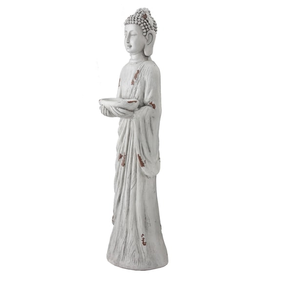 Ultym 42 inch MGO Buddha Statue Bird Feeder Weather Resistant Zen Garden Decor