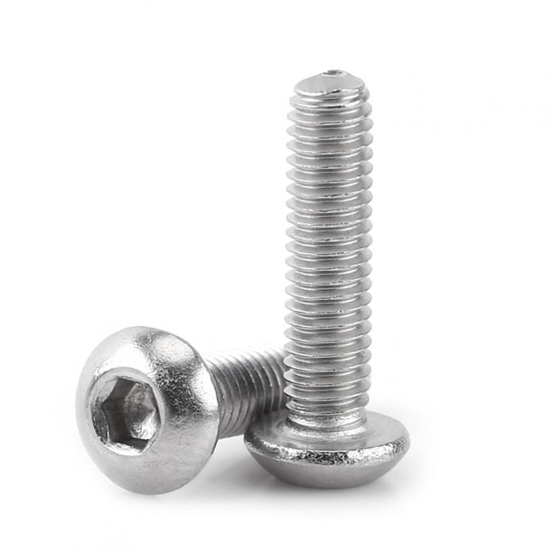 230 UDS M3 Tornillos de Cabeza de Botón Kit Hexagonal Surtido de Pernos y Tuercas Surtido de Tornillos Métricos de Acero inoxidable 304 Con Caja