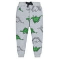 thumbnail image 2 of Bjutir Toddler Boy Girl Pants Cartoon Dinosaur Print Pattern Sweatpants Cotton Drawstring Elastic Waist Sport Jogger Pants With Pocket Fall Winter Outdoor Children Clothes For 4T, 2 of 4