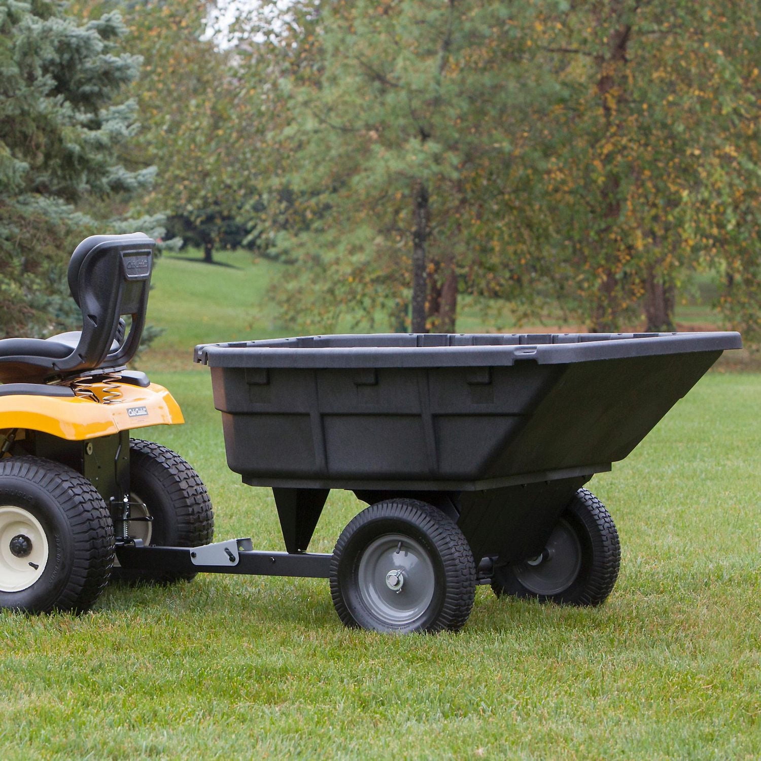 Ohio Steel 15 Cubic Feet Poly Swivel Dump Cart, 1000 lb capacity and 1" axle