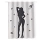 thumbnail image 2 of Cortina de Baño Impermeable Juana Gallo con Diseño de Silueta Mujer Sexy Sensual Blanca para regadera, 2 of 7