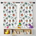 thumbnail image 5 of Blackout Kids Curtains,White Cartoon Dinosaurs Names Pattern Childrens Insulated Curtains Set Of 2,Bedroom Essentials,Toddler Room Decor 42"x54", 5 of 5