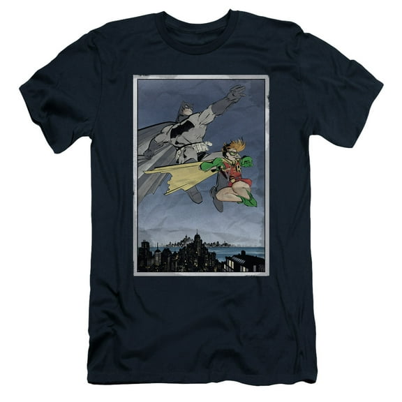 Batman Dkr Duo S/S Adult 30/1 T-Shirt Navy