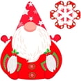 thumbnail image 1 of 6 Pcs Napperons de Noël en PVC, Napperons Imperméables pour Table à Manger, Forme de Gnome Rouge, Ensemble de Napperons pour Salle à Manger Cuisine Décoration de Table Fêtes de Noël Réunions de Famille, 1 of 7