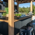 thumbnail image 6 of Backyard Discovery Palisade 9'x6' Cedar Wood Outdoor Bar, Galvanized Steel Roof, Bar Tops, 6 of 17