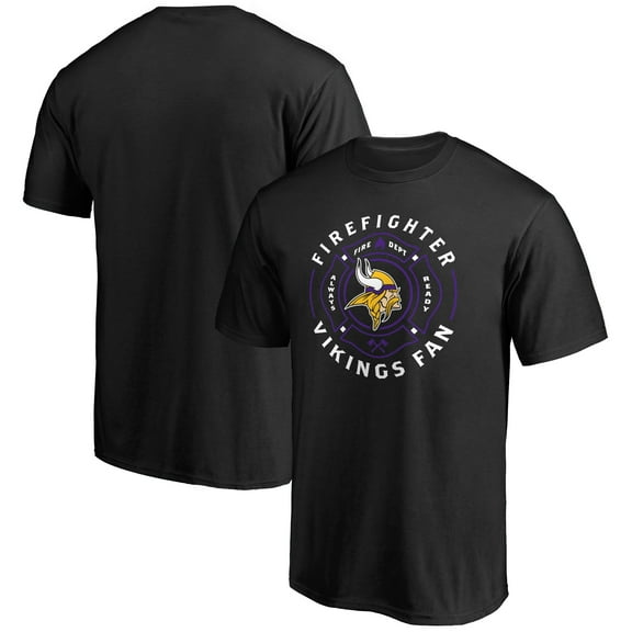 Men's Black Minnesota Vikings Firefighter T-Shirt