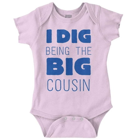 

Dig Being Big Cousin Family Little Romper Boys or Girls Infant Baby Brisco Brands 12M