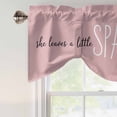 thumbnail image 5 of Tie Up Valances for Windows, Pink Adjustable Valance Curtains Window Treatment for Living Room/Bedroom, She Leaves A Little SPARKLE Wherever She Goes Rod Pocket Kitchen Curtains & Drapes 42x12 Inch, 5 of 9