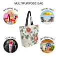 thumbnail image 7 of FORMRS Womens Canvas Tote Bag with Zipper Inner Pocket Shoulder Handbag, Red Floral Pattern, 7 of 7