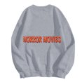 Halloween Sweatshirt for Women Red Pumpkin Face Print Pullover Tops