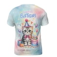 thumbnail image 2 of Happy Birthday Cute Kitten British Shorthair with Cake Gifts Party Hat All Over Print 3D Shirt Unisex Merch Cat Lover Kitten Owner Gifts - 00029, 2 of 6