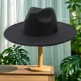 thumbnail image 5 of Fedora Hats for Men Women Wide Brim Classic Dress Panama Hat with Ribbon Band for Daily Life and Party, 5 of 6