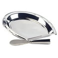 thumbnail image 3 of Certified International  Derby Day at the Races Silver Plated 3-D Horseshoe Cheese Plate with Knife - 8.5" x 9.5" x 1", 3 of 4