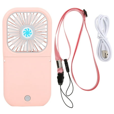 

USB Rechargeable Desk & Outdoor Cooler for Home Sports Portable Mini Foldable Pink Fan