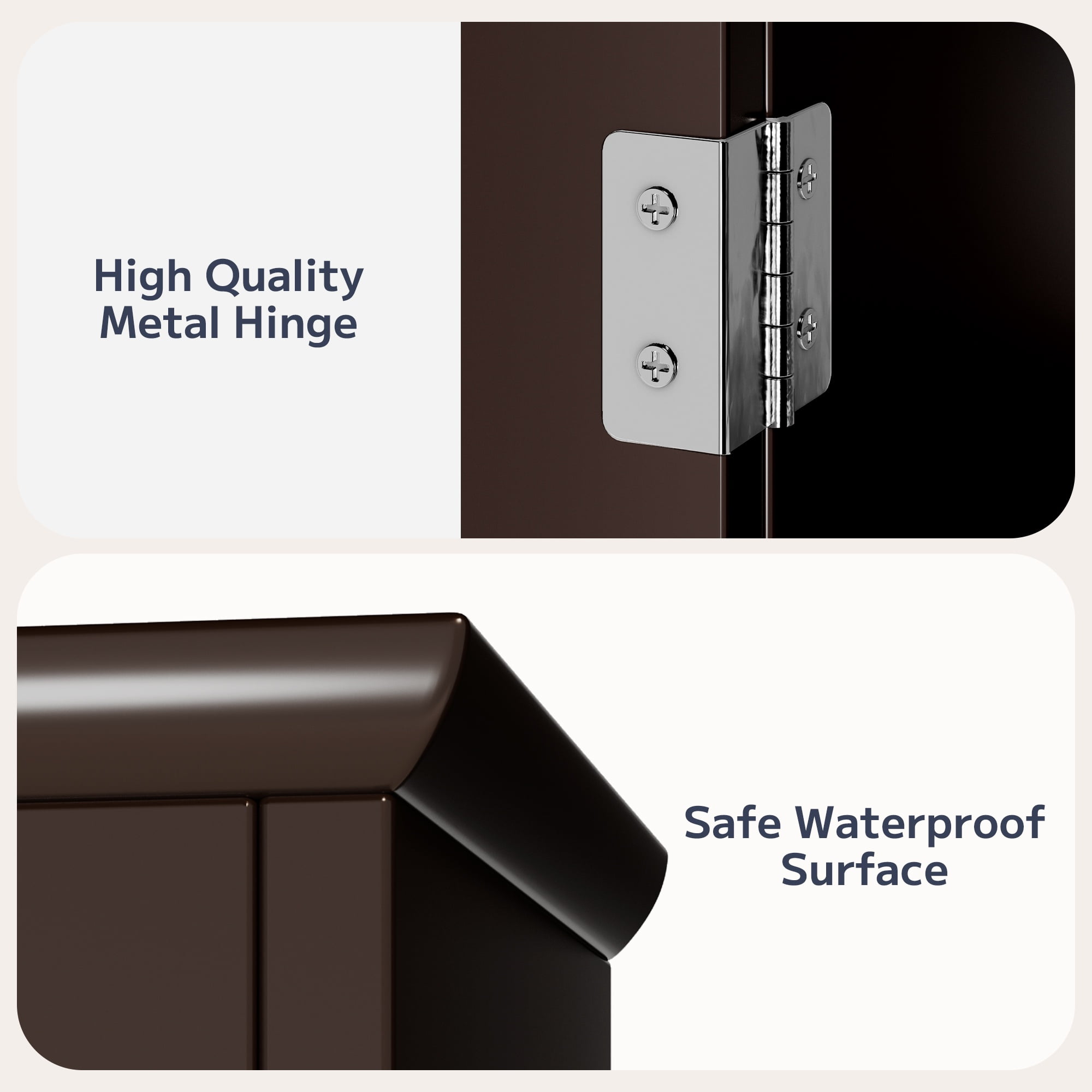 Asofer Over the Toilet Storage Cabinet, Adjustable Sturdy Shelf and 2 Wood Doors, for Bathroom, Dark Brown