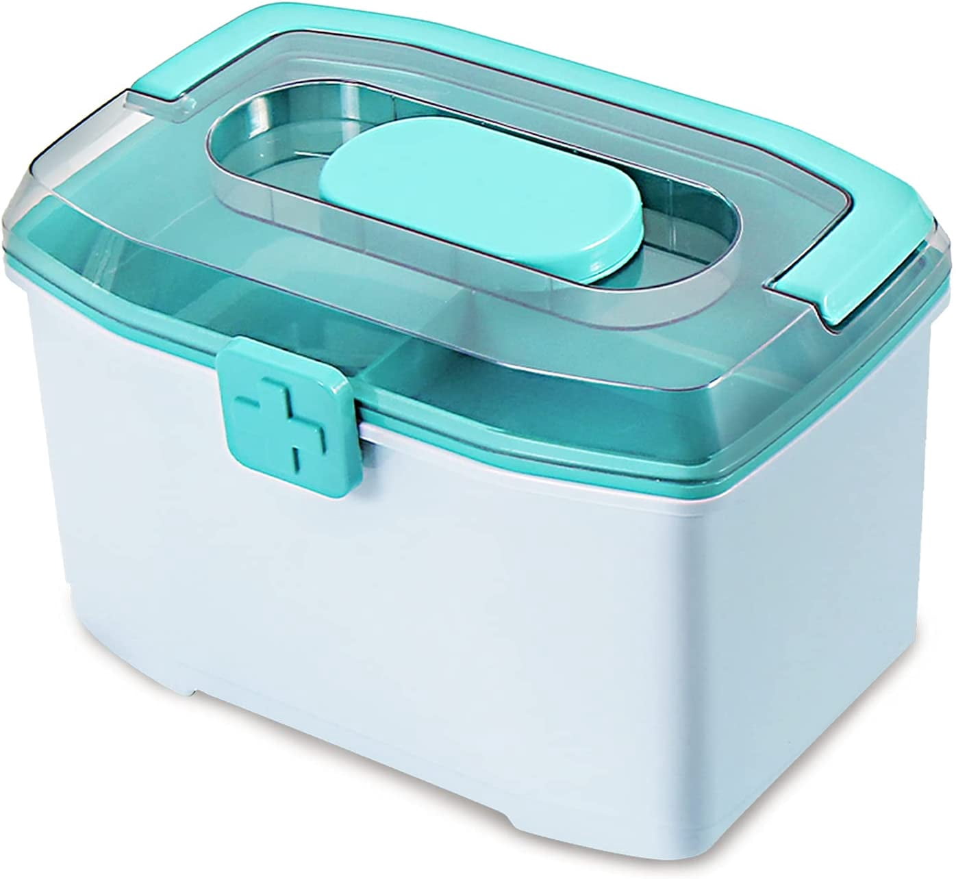 Jinsinto First aid kit storage kit pharmacy kit 2 layers of mini - medicine kit bright green 14 * 13 * 20.5cm