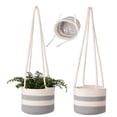 thumbnail image 5 of Maceta de jardinería Decoración de jardín Cuerda de algodón trenzada Cesta colgante larga Cesta colgante para plantas Cesta para plantas Cesta para macetas con cordón, 5 of 5