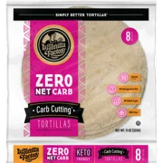 La Tortilla Factory Carb Cutting Zero Net Carb Flour Tortillas, 11 oz, 8 Count