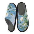thumbnail image 2 of IAUYY Memory Foam House Slippers Suitable for Both Men and Women. Comfortable, Anti-Slip Plush Flat-Bottomed Slippers The Best Holiday Gift Moths Hover Around The Branches, 2 of 9