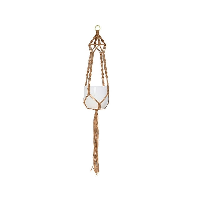 Flower Pot Hanger Hanging Macrame Durable Home Room Wall Braided Flowerpot Net Bag