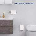 thumbnail image 3 of IVV Toilet Paper Holder Self Adhesive, Premium Thicken SUS304 Stainless Steel Rustproof Adhesive Toilet Roll Holder no Drilling for Bathroom, Kitchen, Washroom (1 Pack, Brushed Nickel), 3 of 10