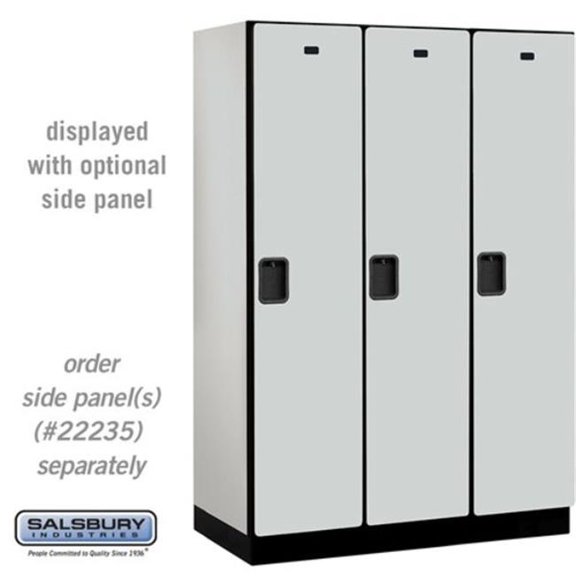Salsbury Industries 18-21361GRY 18 in. Wide Single Tier Designer Wood Locker, Gray - 3 x 6 ft. x 21 in.