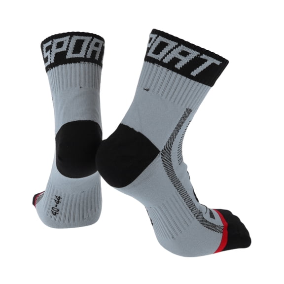 Cycling Socks Sweat-Absorbent,Anti-Friction l Outdoor Bike Socks Grey,Black Unsex 1 Pair Letter,Colorblocked