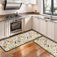 thumbnail image 3 of Kitchen Rugs Sets Of 2,Multicolor Ethnic Geometric Pattern Anti Fatigue Kitchen Mat Rugs Non Slip Washable,Decorative Kitchen Floor Mats for Kitchen,Sink,Laundry,17"x47"+17"x47", 3 of 5