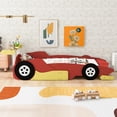 thumbnail image 2 of Twin Size Race Car-Shaped Platform Bed with Wheels, 2 of 19