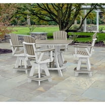 American Furniture Classics Five Piece Square Counter Height Dining Table Set - Color:White,Material:Resin-Color:White,Material:Resin