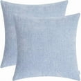 thumbnail image 1 of HAYANDecorative Couch Throw Pillow Covers 16 X 16 Inches Pack of 2 Cozy Chenille Cushion Cases for Sofa Bed Living Room Home Baby Blue, 1 of 1