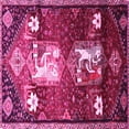 thumbnail image 1 of Ahgly Company Indoor Square Animal Pink Traditional Area Rugs, 4' Square, 1 of 4
