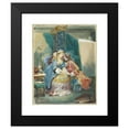 thumbnail image 2 of Eugène Lami 20x24 Black Modern Framed Museum Art Print Titled - A Couple Embracing in an Artist's Studio (1881), 2 of 5
