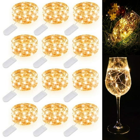 Starry String Lights Christmas Tree EEEKit 12/6 Pack Fairy String Lights 6.5ft 20 Led Starry String Lights Battery Powered Halloween Lights Copper Wire Lights Firefly Lights for DIY Christmas Decor Lights Cool White ()