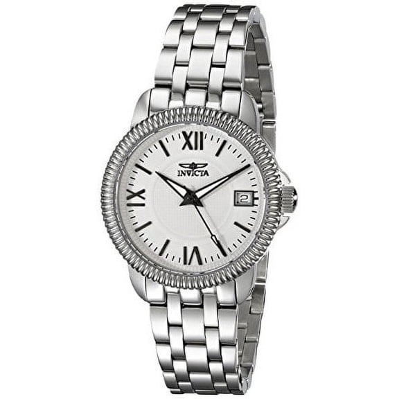 Invicta Women's Specialty Collection Swiss Quartz White Dial Silver SS Watch