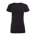 thumbnail image 3 of J. America - Women's Glitter V-Neck Short Sleeve T-Shirt - 8136, 3 of 3