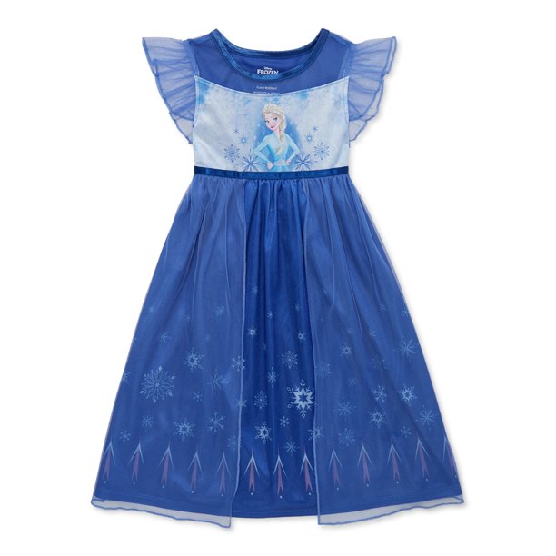 Frozen Toddler Girls Pajama Nightgown with Short Sleeves, Sizes 2T5T
