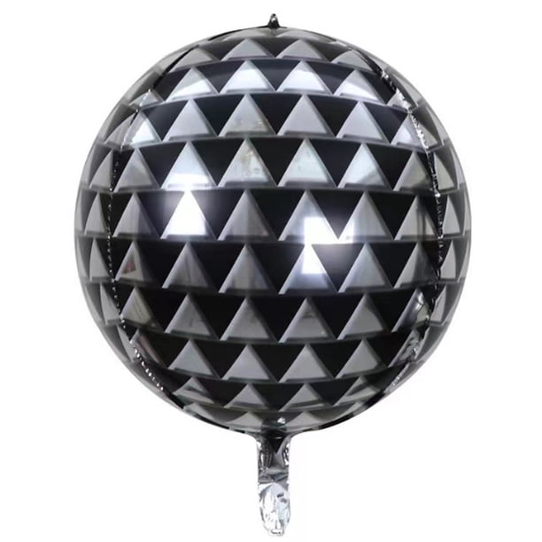 Globo de aluminio 4D de 22 pulgadas con láser plateado para discoteca, bar, fiesta, globo de papel de aluminio arcoíris