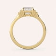 thumbnail image 2 of vylahjewellery 14K Yellow Gold Vermeil Emerald Cut Diamond Vintage Engagement Rings with Round Accents​ Wedding Emerald Proposal Ring for Women, 2 of 5