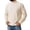 Beige, variant on Big and Tall Shirts for Men Long Sleeve Casual Undershirts Loose Stand Collar Pullover T Shirt for Fall(White,Medium)
