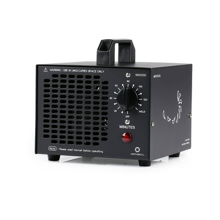 Mach One Air - Airthereal MA5000 Commercial Ozone Generator, 5000mg/h Ozone Machine Home Air Ionizers Sterilizer Deodorizer for Rooms, Smoke, Cars and Pets (Black)