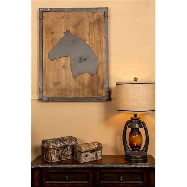 Vintage Direct FMHORSE Décoration Murale en Faux Métal Cheval