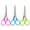 Red,Green,Blue, variant on 3-Pack Office Craft Scissors - Non-Slip Handle Stainless Steel Blades Paper Cutting Tool Office Supplies Home Use Value Set(Red,Green,Blue)