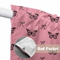 thumbnail image 4 of Pink Spring Butterfly Swag Valances for Windows, Kitchen Window Curtains Over Sink, Black Bow Knot Window Treatment Curtains for Living Room/Bedroom Curtains 2 Panel Sets 36"x45", 4 of 8