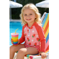 thumbnail image 2 of Tiny Cutey Toddler Girl Swimsuit Baby Long Sleeve Rashguard Top and Tankini Bathing Suit 3 Piece Set for 3-4T, 2 of 8