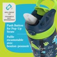 thumbnail image 2 of Contigo Kids Aubrey Straw Water Bottle, Leak-Proof, BPA-Free, Dishwasher Safe, Lime with Dogs, 2 of 6
