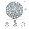 thumbnail image 4 of Round Plate Mat 15.4x15.4 Inchesx1 Placemat Table Mat Kitchen Mat Coffee Mat Fabric Thick, Strong Wear-Resistant, Heat Resistance Pretty Cloth Flowers, 4 of 7